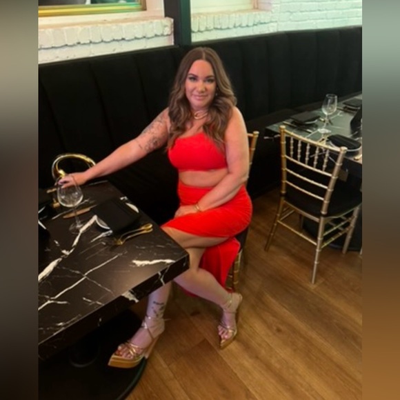 ZARA WOMAN NWT RED CUT OUT ASYMMETRICAL DRESS - Picture 4 of 5